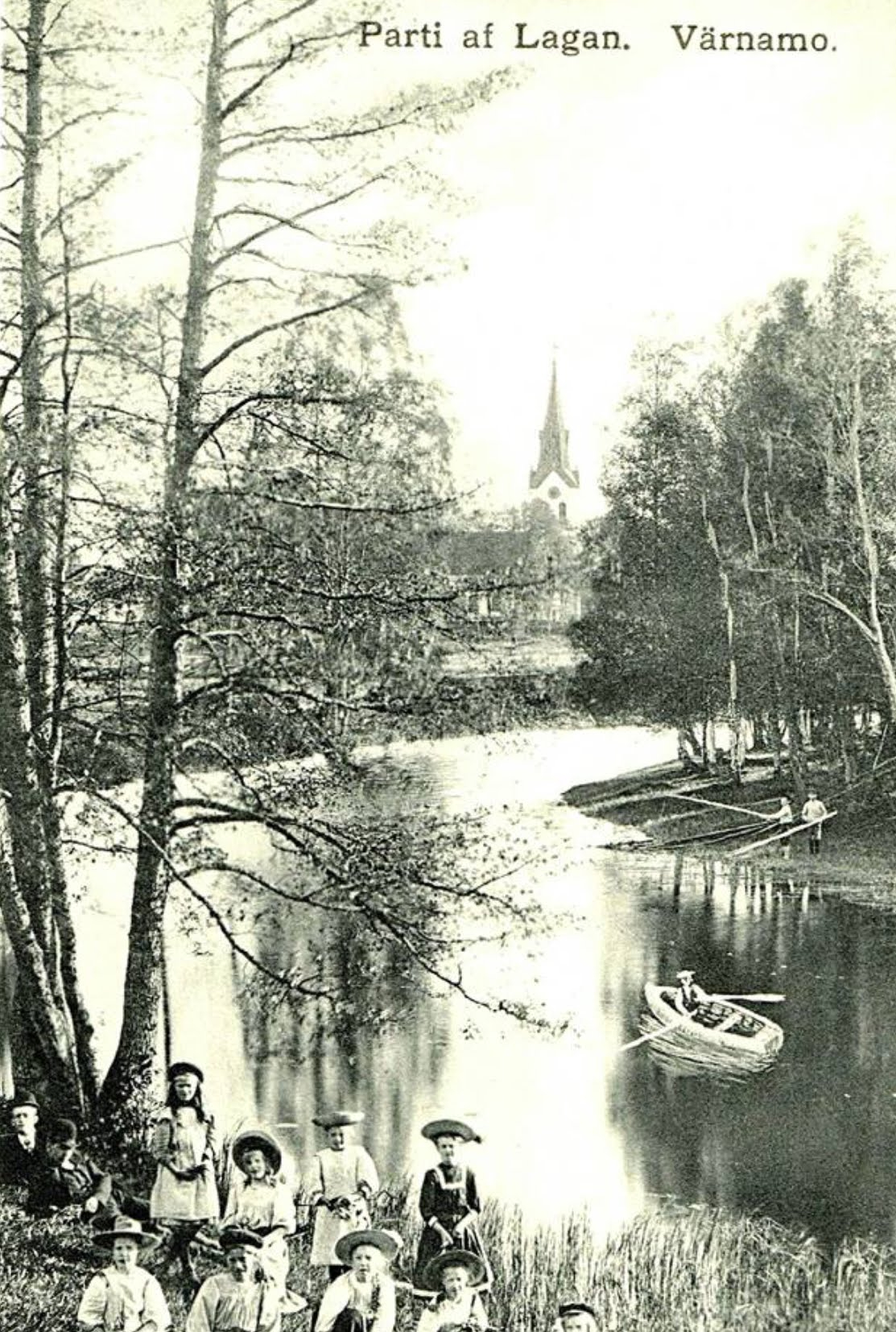 19000000 ca parti af Lagan Värnamo vykort