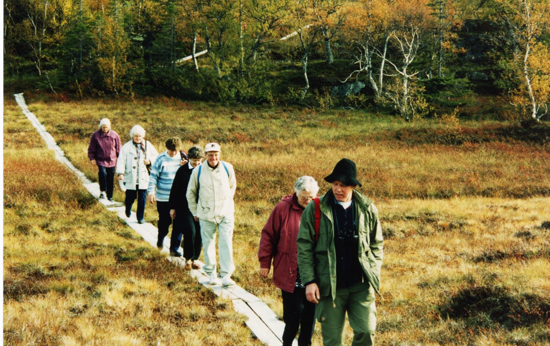 På fjällvandring i Jämtland. Hållandsgården 1993.