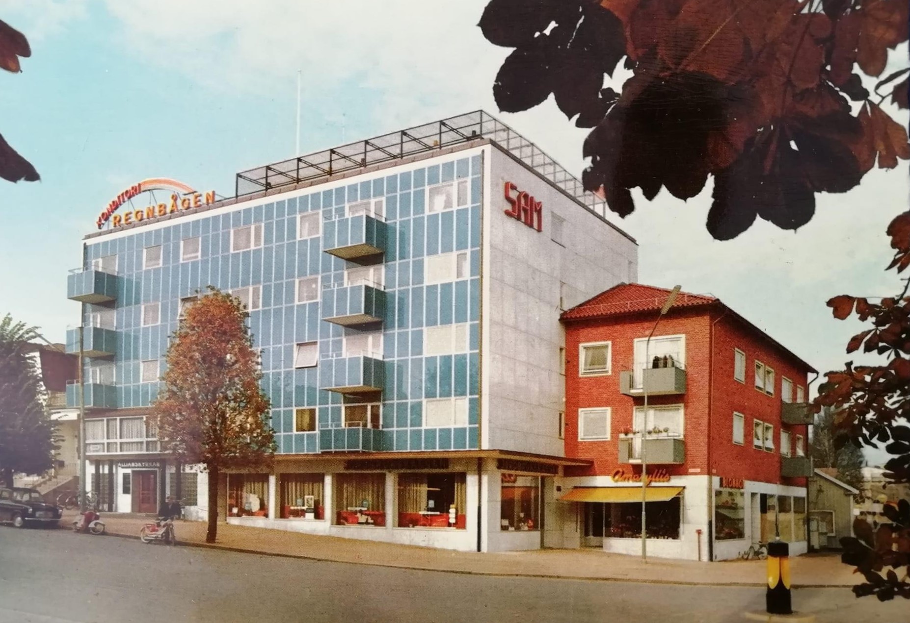 Värnamo SAM-huset regnbågen vykort